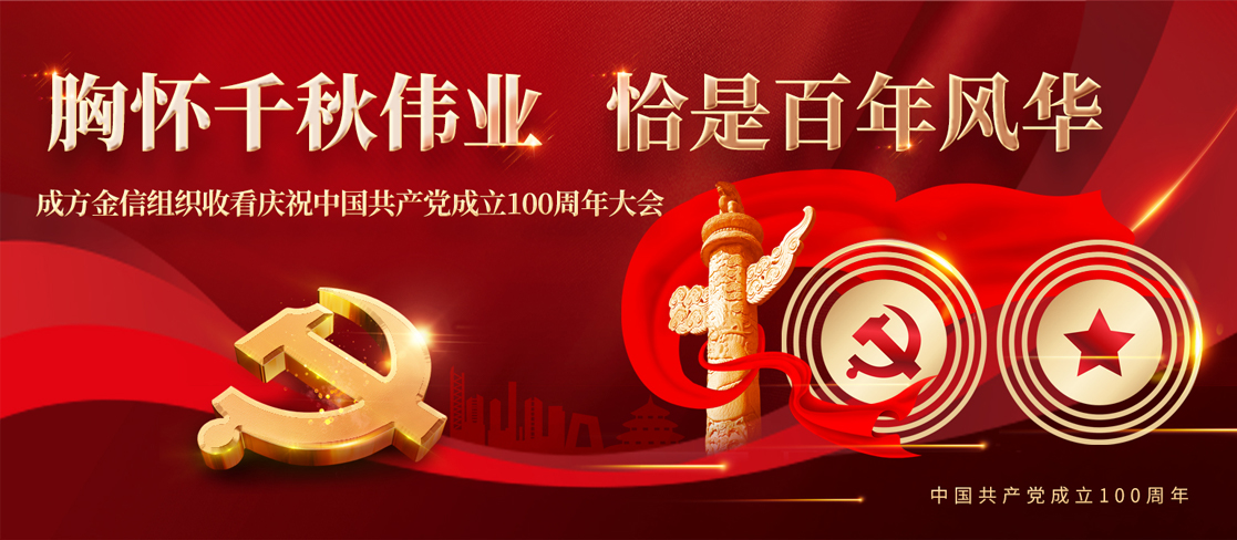 胸怀千秋伟业 恰是百年风华——成方金信组织收看庆祝中国共产党成立100周年大会